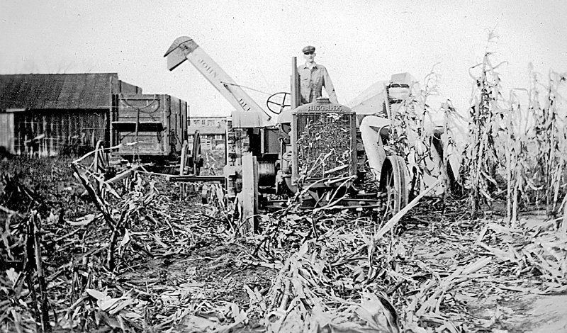 Lester Johnston, harvesting 1934 